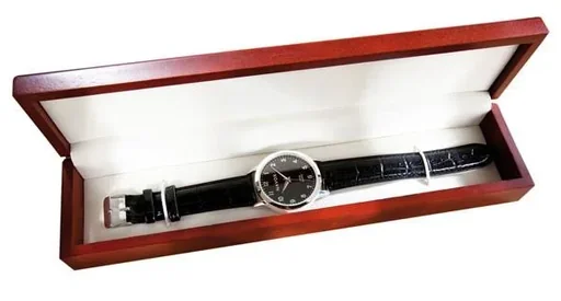 "Uhrenschatulle, Mahagoni Design, Maße ca. 270 x 65 x 35 mm image"