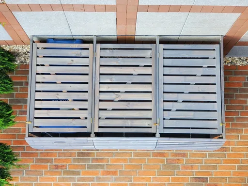 "Mülltonnenbox Vario III für 3 Tonnen, grau image"