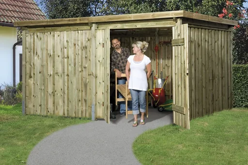 "Lagerhaus VARIUS, Variante IV mit großem Schuppen ohne Trennwand image"