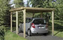 Einzelcarport "Optima", Gr. 1, Flachdach, 322 x 512 cm