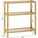 Schrank mit 3 Einlegeböden - 66x58x26cm