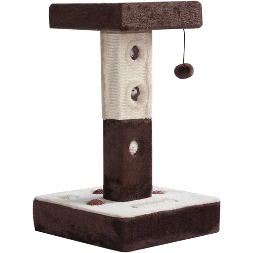 "Kratzbaum Katzenbaum Spielbaum mit Ball und Roller Mäuse L35 x B35 x H60,5 cm image"