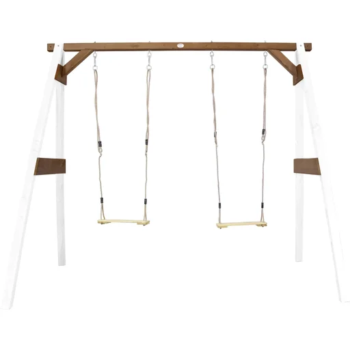 "Doppelschaukel Weiß/Braun image"