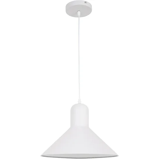 "Hängeleuchte Deckenstrahler Industrie Vintage E27 40W Küche Bar Metall weiß ?34,5 x H28 cm (ohne Birne) image"