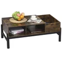 Couchtisch Beistelltisch Sofatisch Kaffeetisch Tischplatte Wohnzimmertisch Offenes Gehäuse Staufach stilvoll Spanplatte