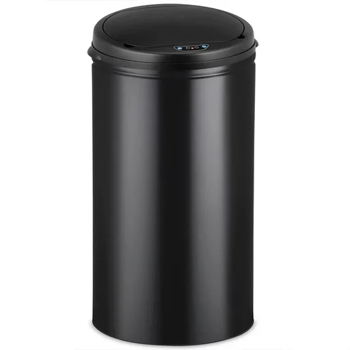 "Abfallkorb mit Sensor Edelstahl schwarz 40 Liter image"