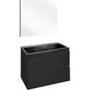 Concept Badezimmermöbel met spiegel 60cm - schwartz/schwartz