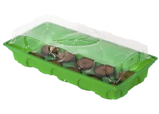 "Zimmergewächshaus mit 10 Kokos-Quelltabletten image"