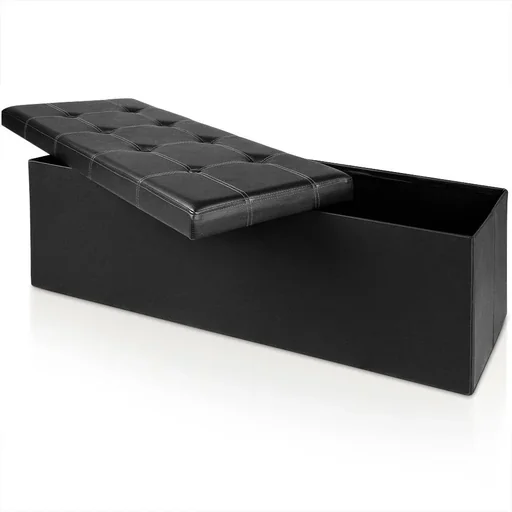 "Sitzbank multifunktional schwarz 114 x 40 x 40cm image"
