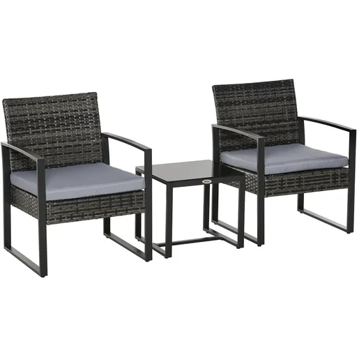"Polyrattan Sitzgruppe als 5-tlg. Set schwarz image"