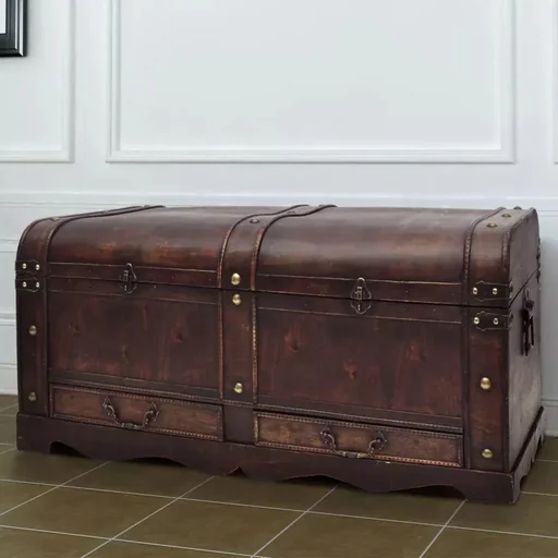 "Deckentruhe groß Holz braun image"