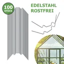 Gewächshausklammern aus Edelstahl, 100 Stück