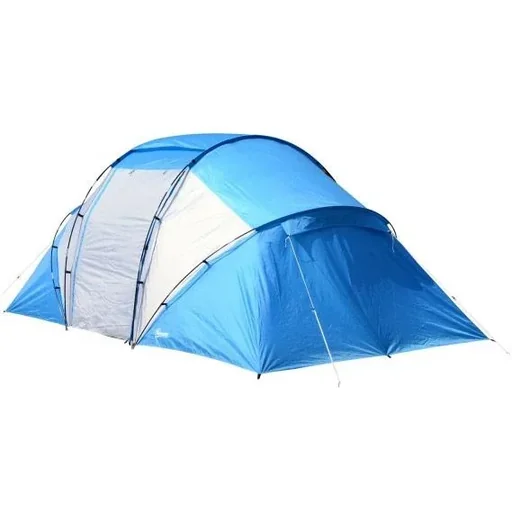"Campingzelt Familienzelt mit 2 Schlafkabinen Blau L460 x B230 x H195cm image"