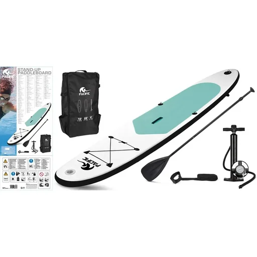 "Pacific aufblasbares SUP Board - 305 cm - 6er Set - Weiß/Grün image"