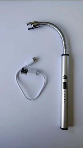 "Lichtbogenfeuerzeug „Future Tech“, Stabfeuerzeug, Silberfarben image"