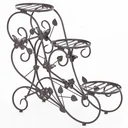 Dreistufiges Blumenständer bronze