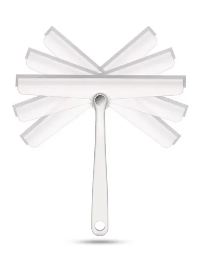 "Drehbarer Duschabzieher „Exklusiv“, Weiß image"