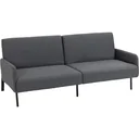Schlafsofa Klappsofa 2-Sitzer Stoffsofa Bettsofa Sofa mit Schlaffunktion Sofagarnitur Leinen-Touch Stahl Grau 214 x 94 x