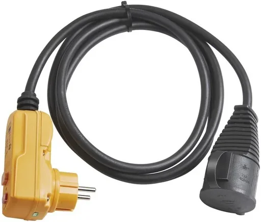 "Schutzadapterkabel FI IP44 2m schwarz image"