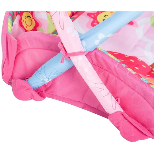 "Kinderteppich Tiere Krabbeldecke mit Spielbogen Bunt Käferform image"