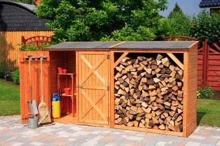 "Kaminholzkombination Pforzheim mit Doppelschrank image"