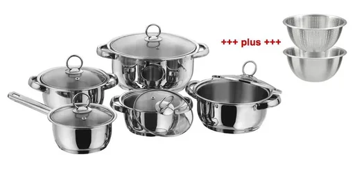 "Topf-Set „New Silver Line“, Edelstahl, Induktion, 11-teilig image"