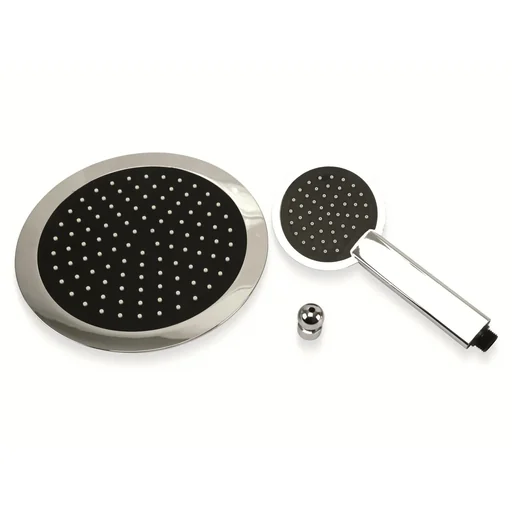 "Duschkopf-Set XL - Chrom - 2-teilig - Kopf Ø 23x10cm - Hand 10x9cm image"