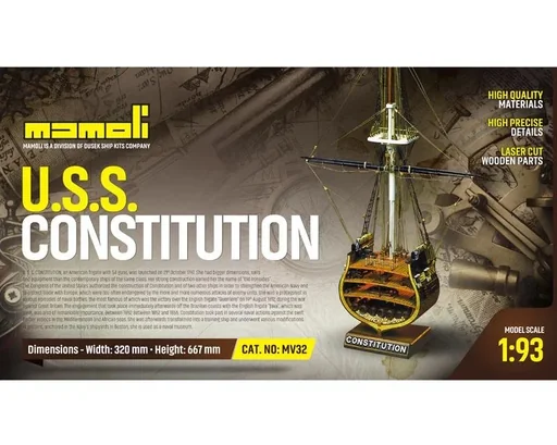 "Bausatz USS Constitution Mast Maßstab 1:93 image"