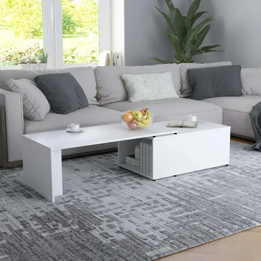 "Couchtisch 150x50x35 cm Spanplatte weiß image"