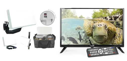 "Traveller Kit II TV Camping Set inkl. 24 Zoll LED-TV, SAT Flachantenne image"