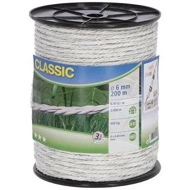"Klassischer Zaundraht, 6Mm Weiß, 200M, 6X0.40 Edelstahl image"
