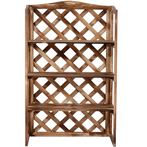 "Blumenregal 3 Etagen Tannenholz image"