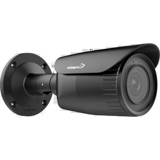"Zylindrische IP-Netzwerkkamera, Überwachungskamera, 2 MP, IR-LEDs, Nachtsicht 30 m, motorisiertes Varifokalobjektiv, WDR-Technologie, PoE-Funktion, App Guarding Vision, für Innen- und Außenbereich, schwarz image"