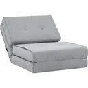 Zusammenklappbares Bodensofa mit Leinenbezug, hellgrau, 61 x 73 x 58 cm