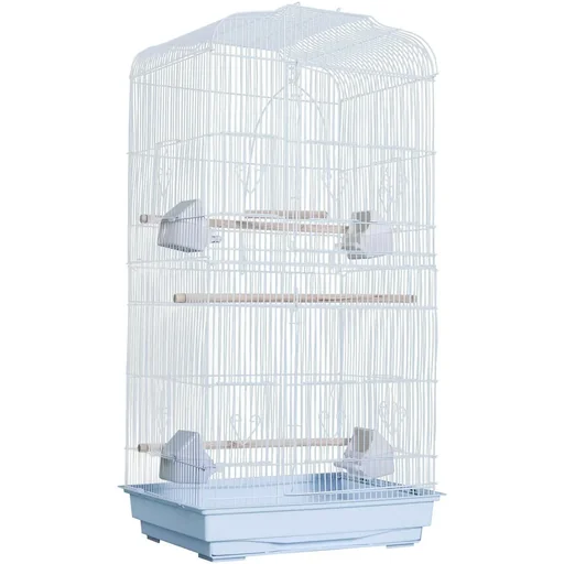 "Vogelkäfig Voliere Metall, weiß image"