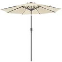 Sonnenschirm Florida mit LED-Beleuchtung kippbare Creme - Ø 3m