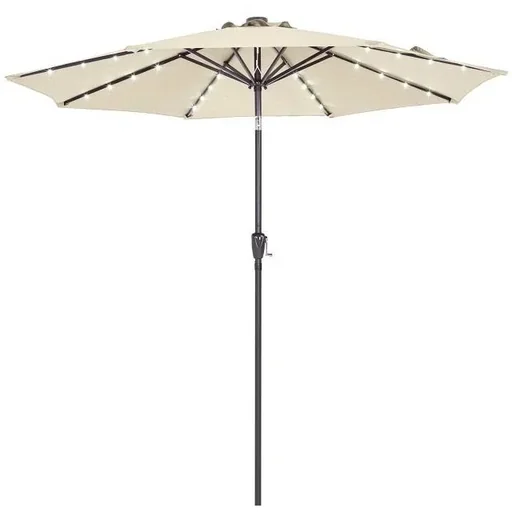 "Sonnenschirm Florida mit LED-Beleuchtung kippbare Creme - Ø 3m image"