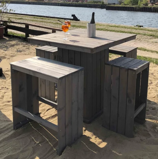 "Set Grömitz 2x Hocker + 2x Bank + Tisch image"