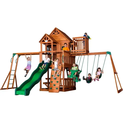 "Skyfort II Spielturm mit Schaukel, Rutsche, Klettergerüst und Aussichtsturm image"