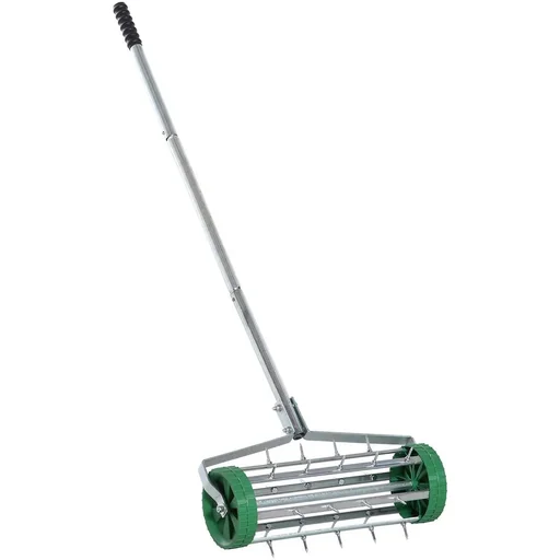 "Rasenlüfter Grifflänge einstellbar Handvertikutierer Rasenbelüften Stachelwalze Rasen rollender Rasenlüfter pflegen Gart image"