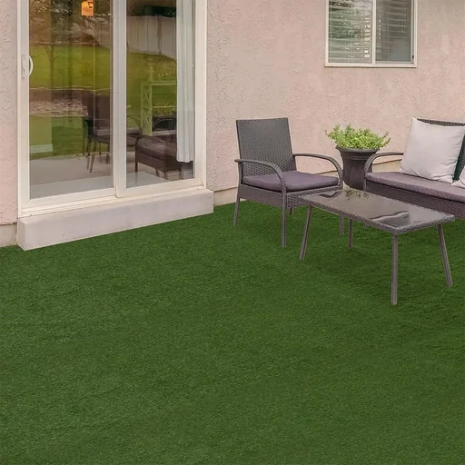 "Kunstrasenteppich für Balkon und Terrasse Grün image"