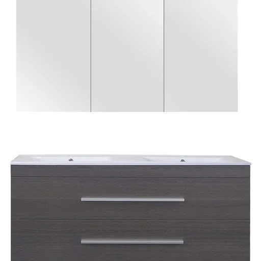 "Badezimmermöbel Style 120cm - schwartz Eiche image"