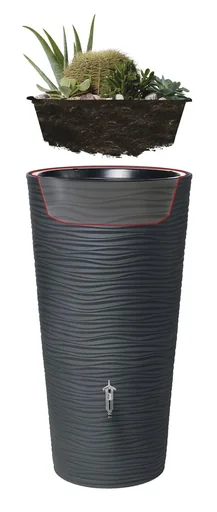 "Regenspeicher / Regentonne NATURA 2in1 210 L, graphite grey image"