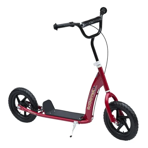"Kinderroller Scooter Tretroller Cityroller Kinder Roller Kickboard 12 Zoll Rot 120 x 52 x 80-88 cm image"