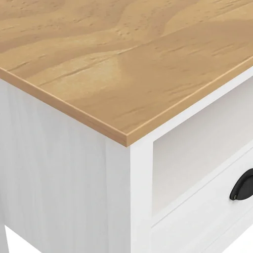 "TV-Schrank Hill Range 110x40x47 cm Kiefer massiv weiß image"