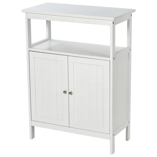 "Badezimmerschrank mit 1 offenem Regal, weiß image"