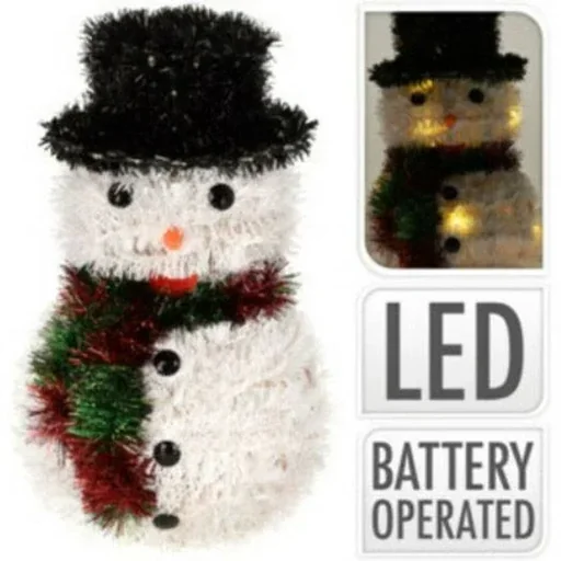 "Beleuchteter Schneemann mit 32 LED - 26cm image"