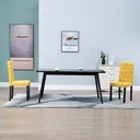 Esszimmerstühle 2 Stück Stoff gelb