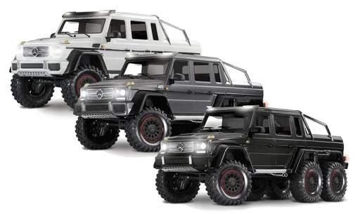 "Mercedes-Benz G63 AMG 6x6 RTR ohne Akku/Lader inkl. Licht 1/10 6WD Scale-Crawler Brushed weiß image"