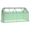 Poly-Gewächshaus mit Fensterdach - Grün - 180 x 92 x 92 cm